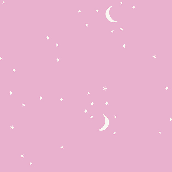 Moon and Stars - Pink - 118 Fabrics & More