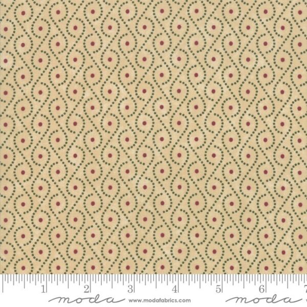 Sweet Holly - Tan Swirls Fabric