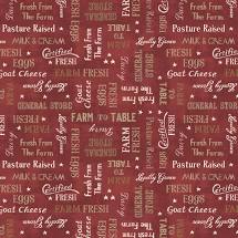 Farmhouse Chic - Words - Red Fabric