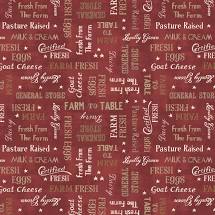 Farmhouse Chic - Words - Red Fabric