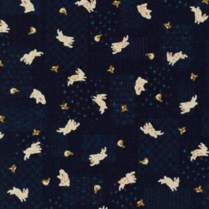 Sevenberry - Rabbits - Blue Fabric