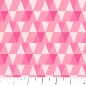 white and pink triangle fabric