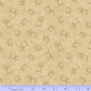 Country Meadow - Beige Circle Floral Fabric