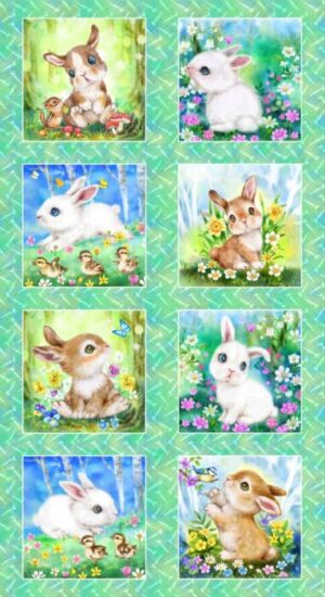 Studio E – Bunny Meadows Panel Cotton Fabric
