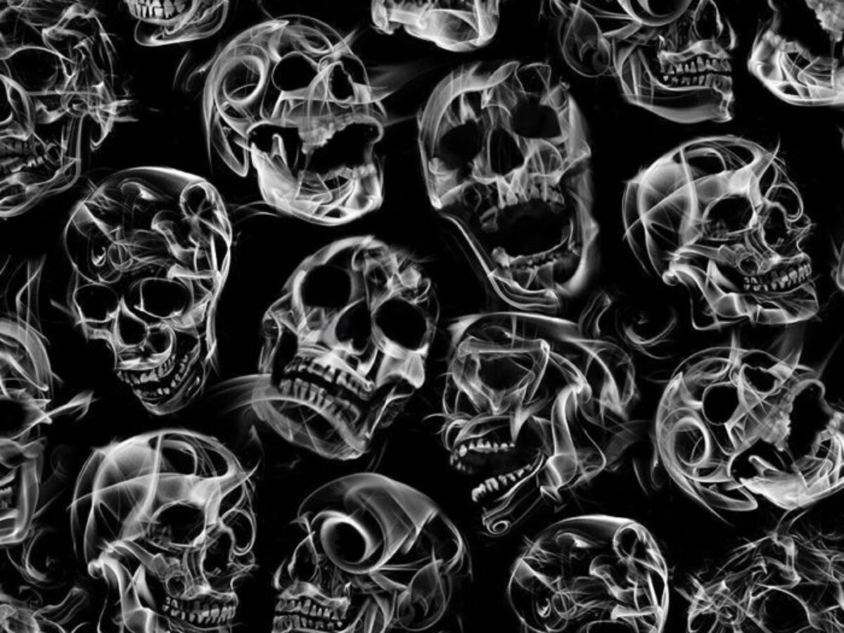Wicked - Tossed Skull & Smoke Flame - 118 Fabrics & More