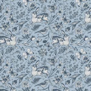 Garden Toss - Dark Blue on Light Blue
