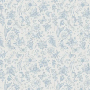 Garden Fresh - Light Blue on White