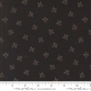 Kansas Troubles - Vintage Christmas - Black Floral Bunches