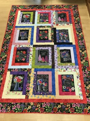 Inspired Blooms Panel Quilt Kit