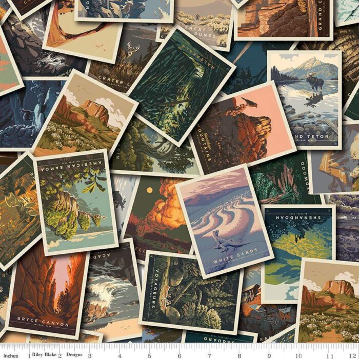 National Parks - Tossed Postcards - Multi