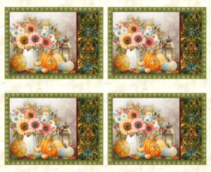 Baskets of Autumn Blessings - Panel