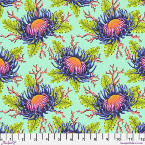 Tula Pink - Floral Reef - Friends & Anemones - Seafoam