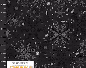 We Love Christmas - Snowflakes - Black