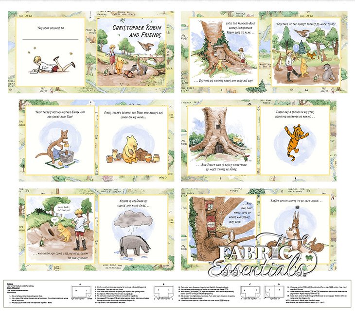 Classic Pooh - Soft Cloth Book - Panel