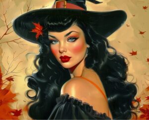 Vintage Witch Panel